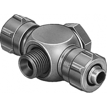 Тройник ниппельный с резьбой и накидной гайкой Festo TCK-3/8-PK-6