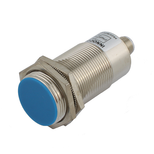 SLI-30P10C INNOCONT, Индуктивный датчик, M30х1,5, L=78 мм, экранированный, зона срабатывания 10 мм, -25 +60 С, 12…24 VDC, IP67, выход: PNP NO, макс. ток 200 мА, разъем M12